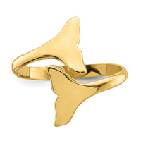 14K Double Whale Tails Ring-K4543