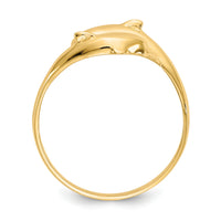 14K Double Dolphins Ring-K4552