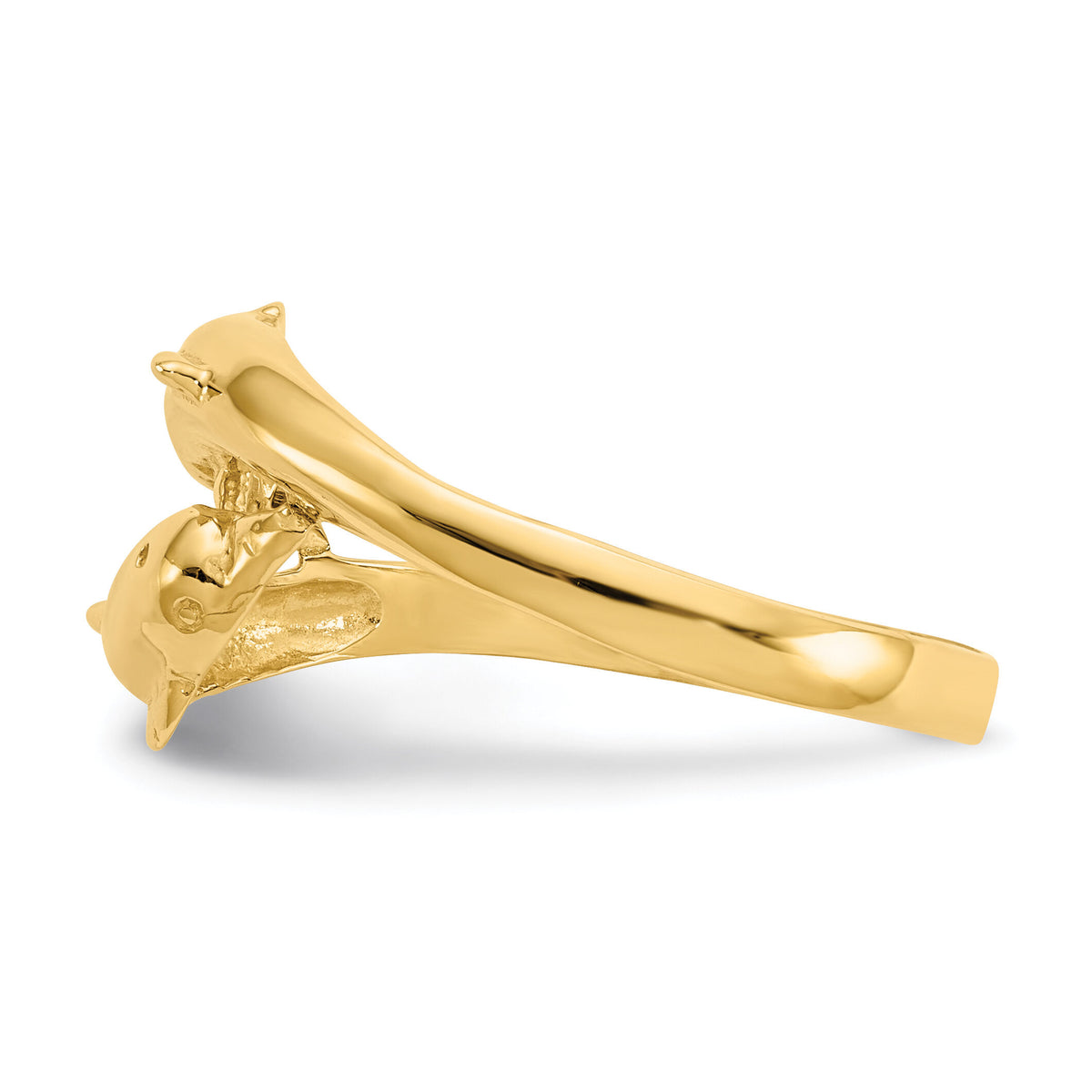 14K Double Dolphins Ring-K4552