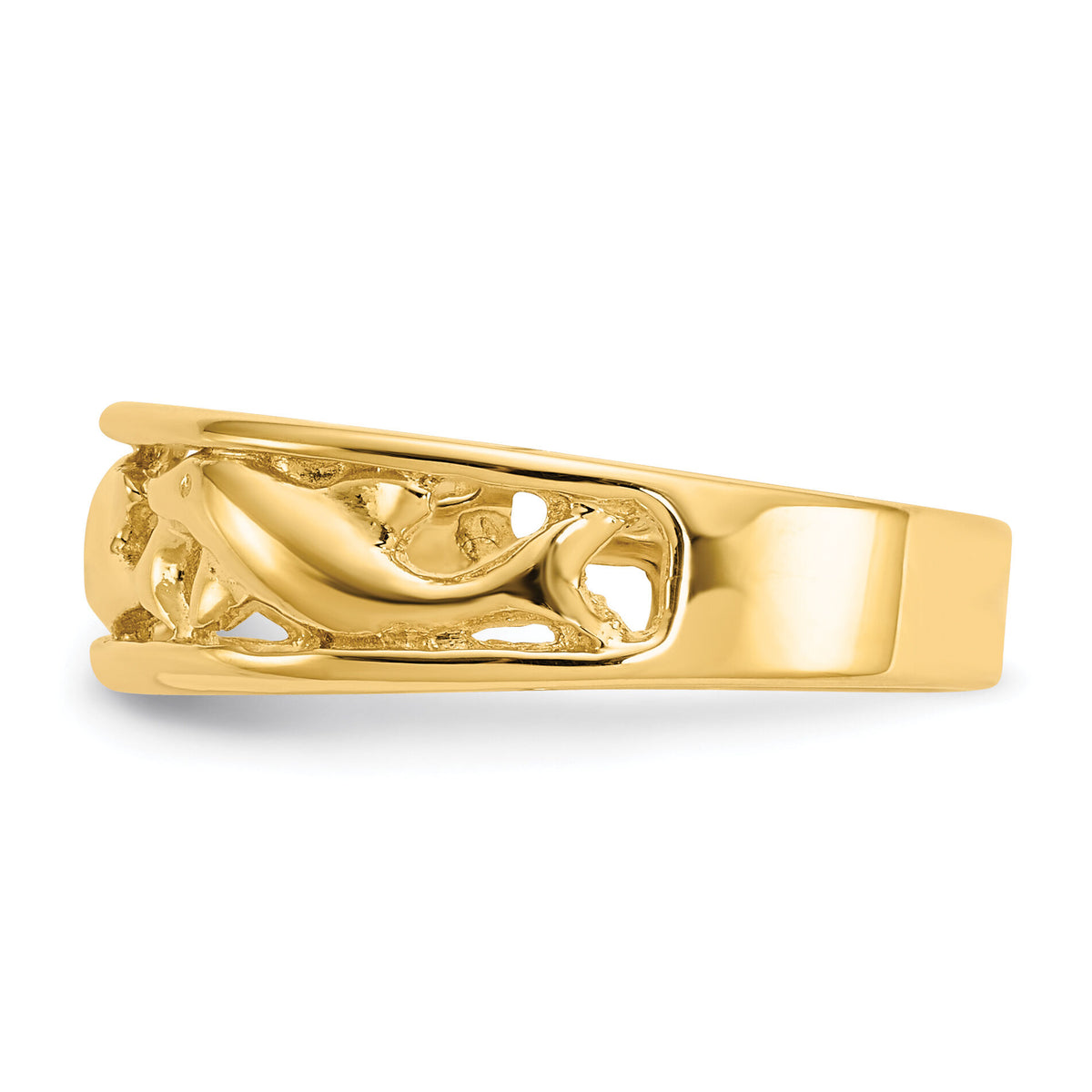 14K Triple Dolphin Band Ring-K4558