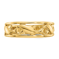 14K Triple Dolphin Band Ring-K4558