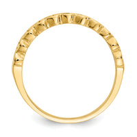 14k Polished Hearts Ring-K4569
