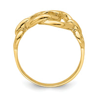 14K Double Cut-out Heart Ring-K4570