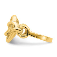 14K Double Cut-out Heart Ring-K4570