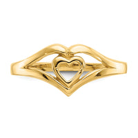 14k Polished Heart Ring-K4577