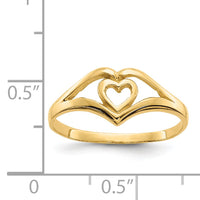 14k Polished Heart Ring-K4577