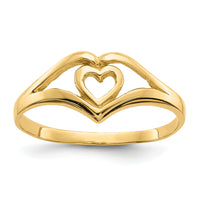 14k Polished Heart Ring-K4577