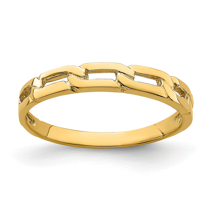 14K Five Chain Link Band Ring-K4591