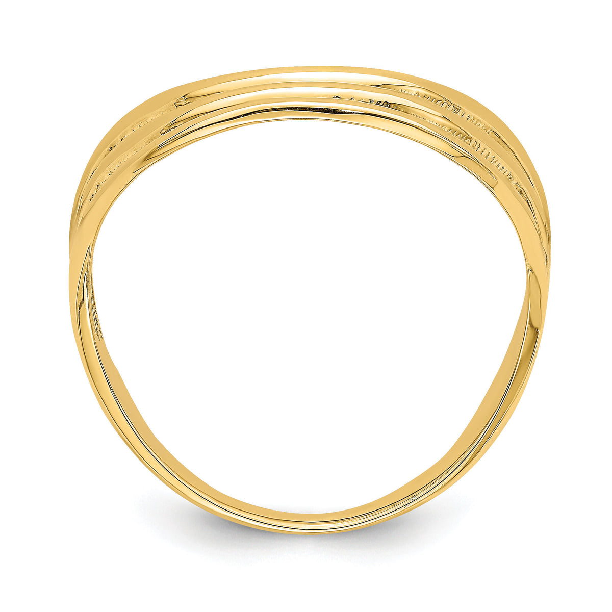 14K Triple Wave Fashion Thumb Ring-K4593