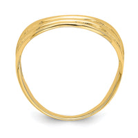 14K Triple Wave Fashion Thumb Ring-K4593