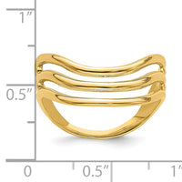 14K Triple Wave Fashion Thumb Ring-K4593