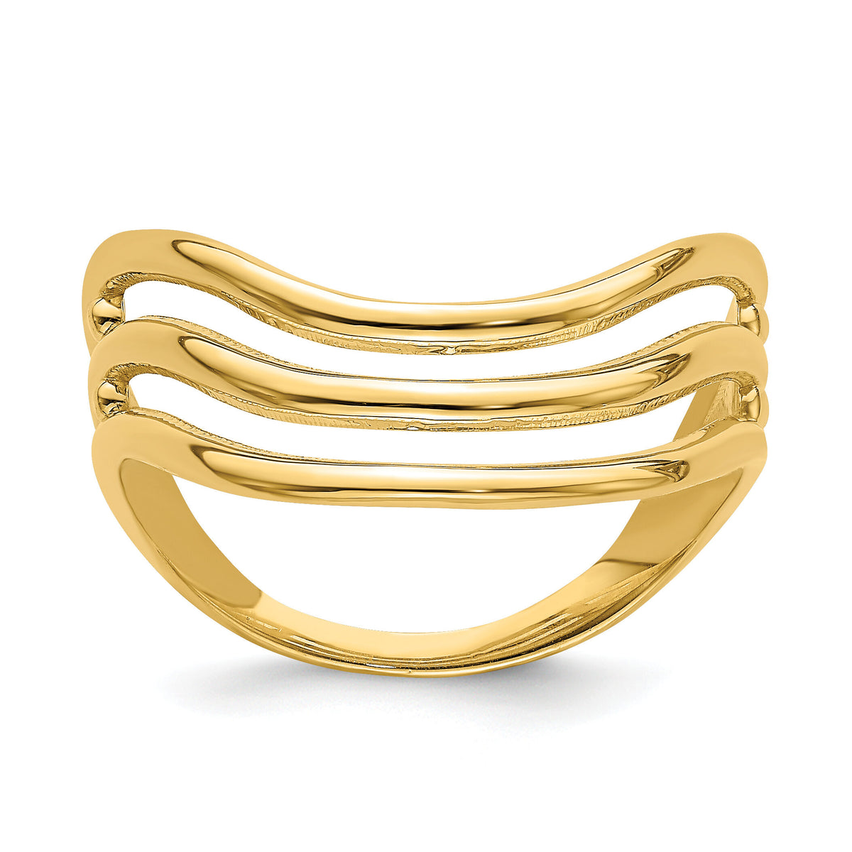 14K Triple Wave Fashion Thumb Ring-K4593