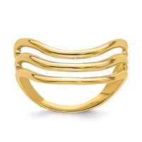 14K Triple Wave Fashion Thumb Ring-K4593