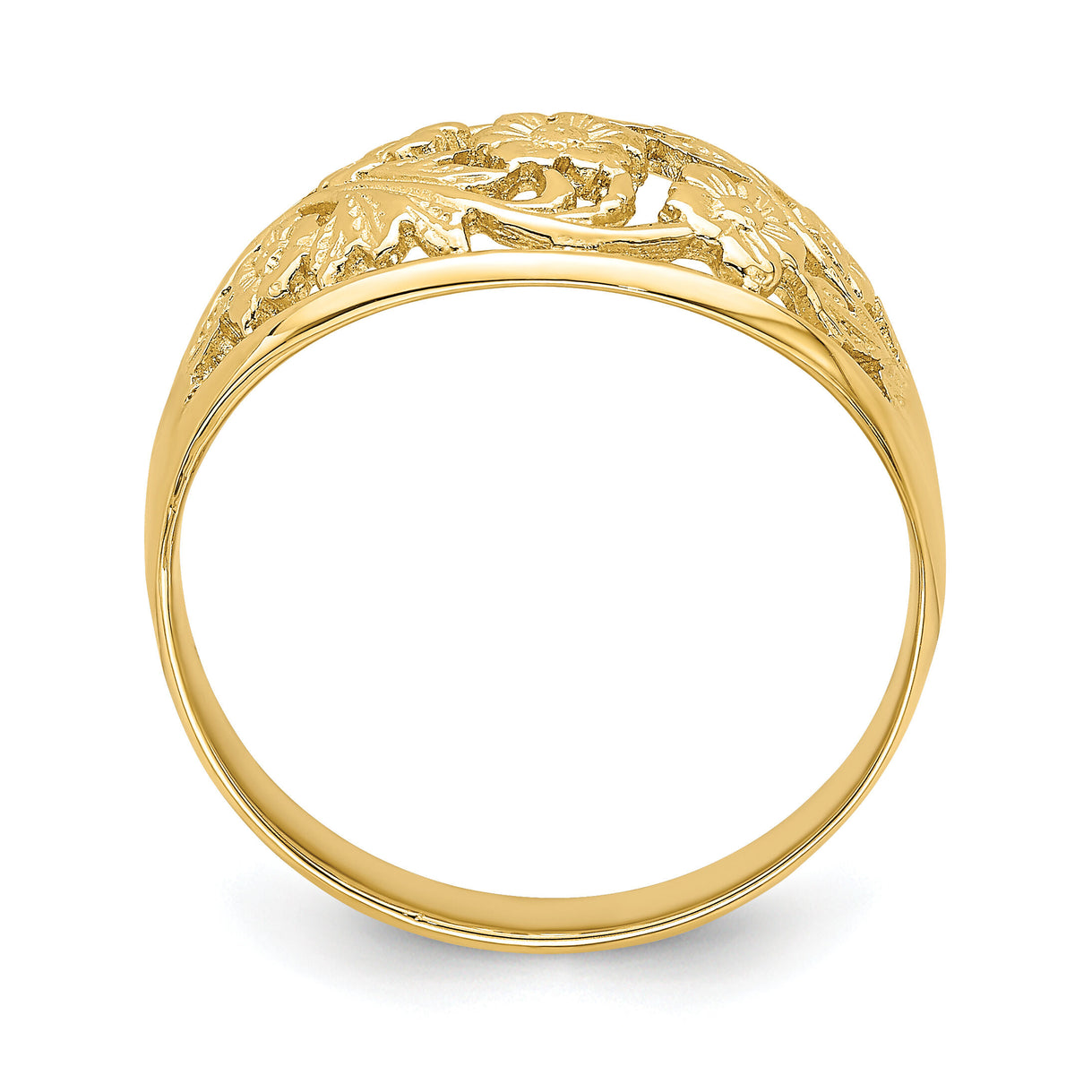 14K Floral Dome Ring-K4607