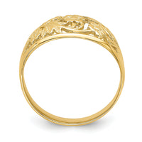 14K Floral Dome Ring-K4607
