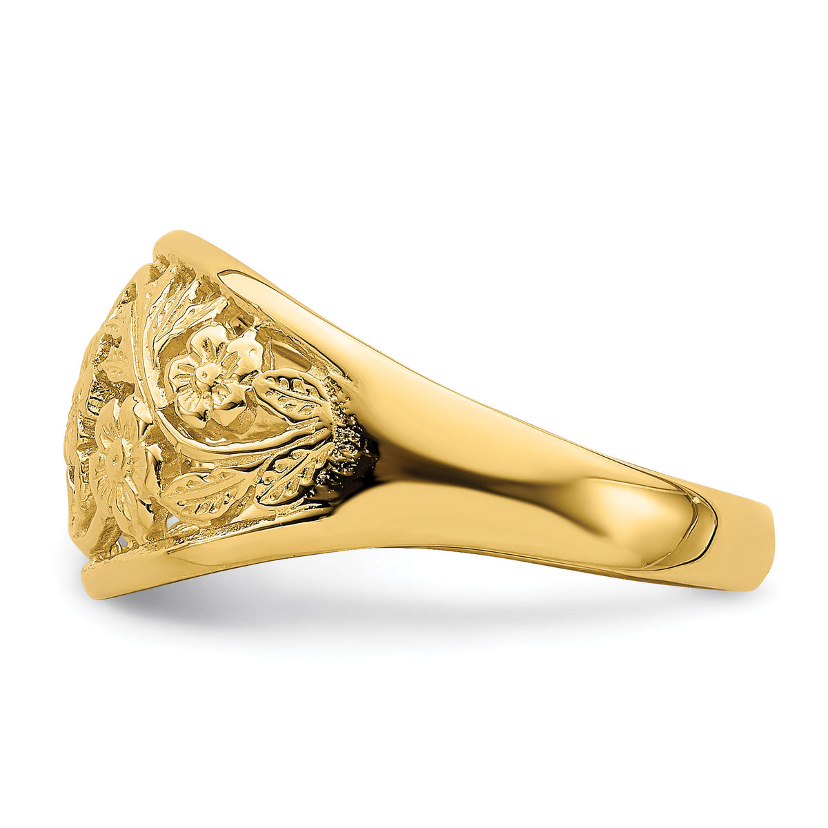 14K Floral Dome Ring-K4607