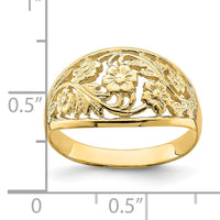 14K Floral Dome Ring-K4607