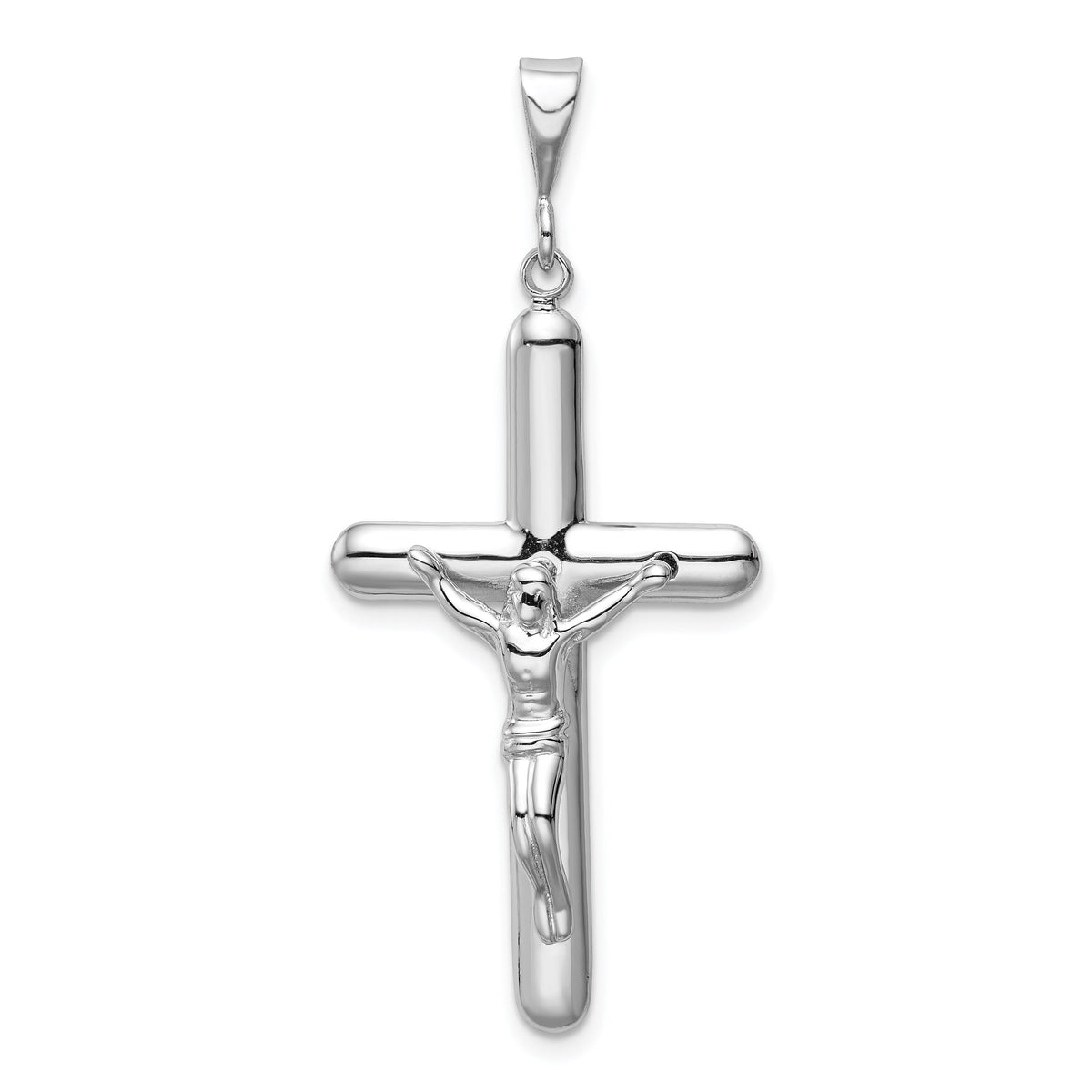14k White Gold Crucifix Pendant-K461