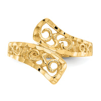 14K By-pass Lace Diamond-cut Ring-K4617