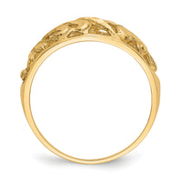 14K Paisley Diamond-cut Design Dome Ring-K4624