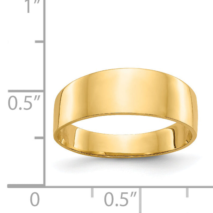 14K 3-6mm Flat-top Tapered Cigar Band Ring-K4629