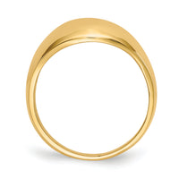 14K 10mm Domed-top Tapered Cigar Band Ring-K4630