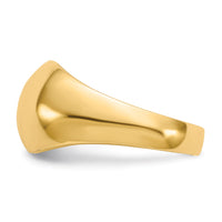 14K 10mm Domed-top Tapered Cigar Band Ring-K4630