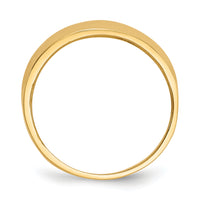 14K Ridge-edged Dome Ring-K4631