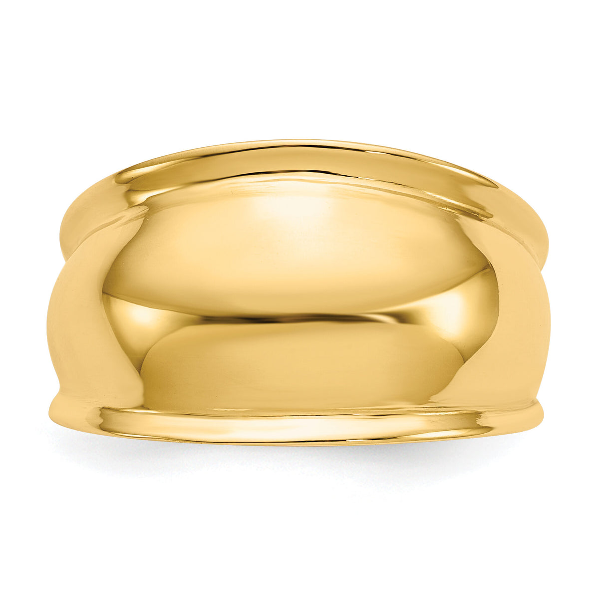 14K Ridge-edged Dome Ring-K4631