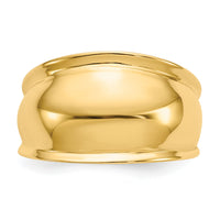 14K Ridge-edged Dome Ring-K4631