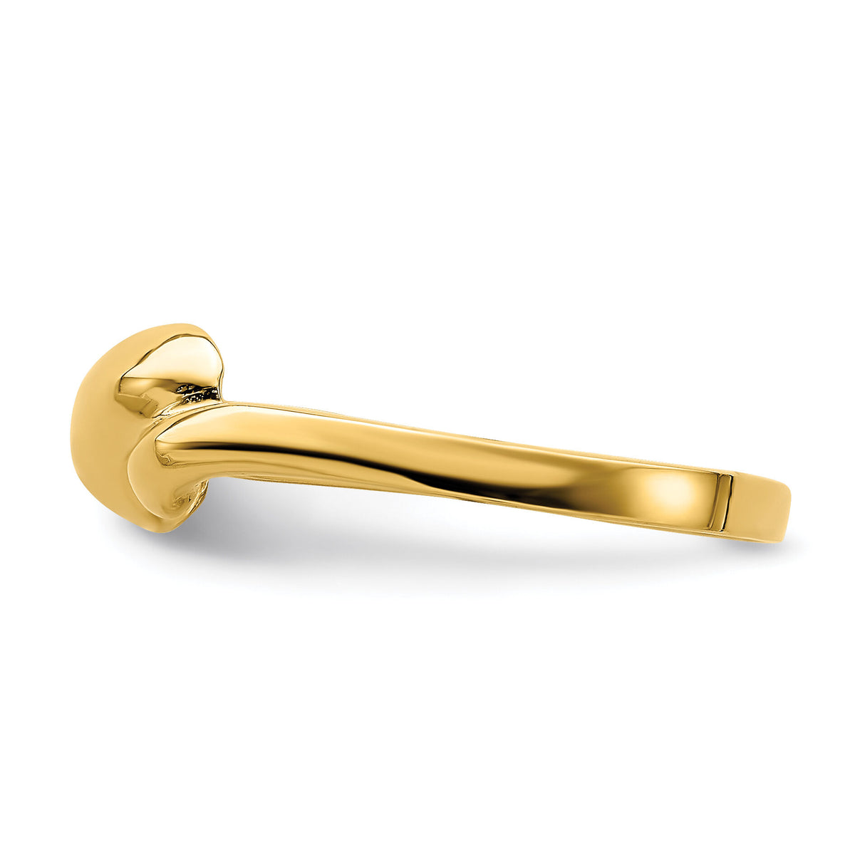 14K Curl-top Dome Ring-K4633