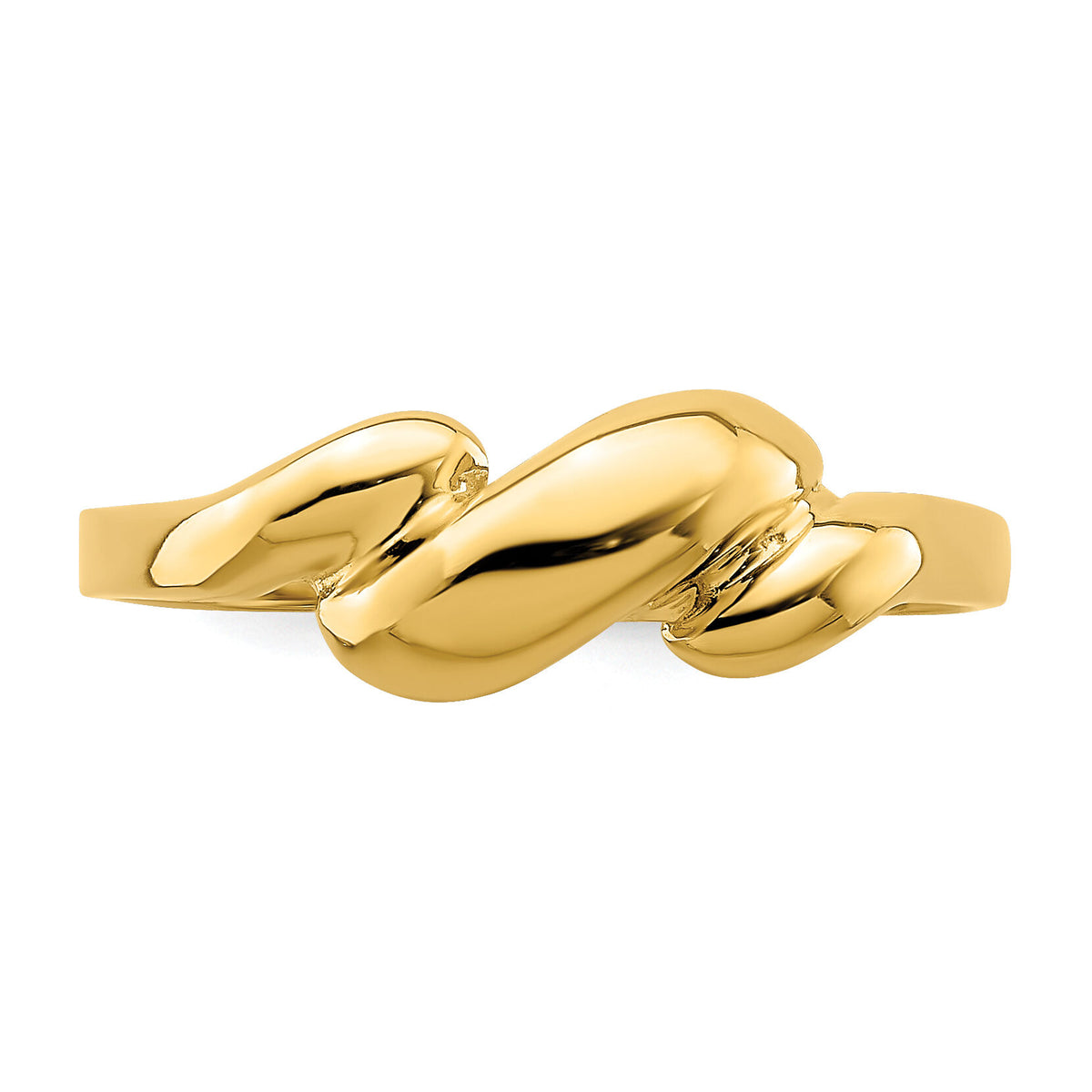 14K Curl-top Dome Ring-K4633
