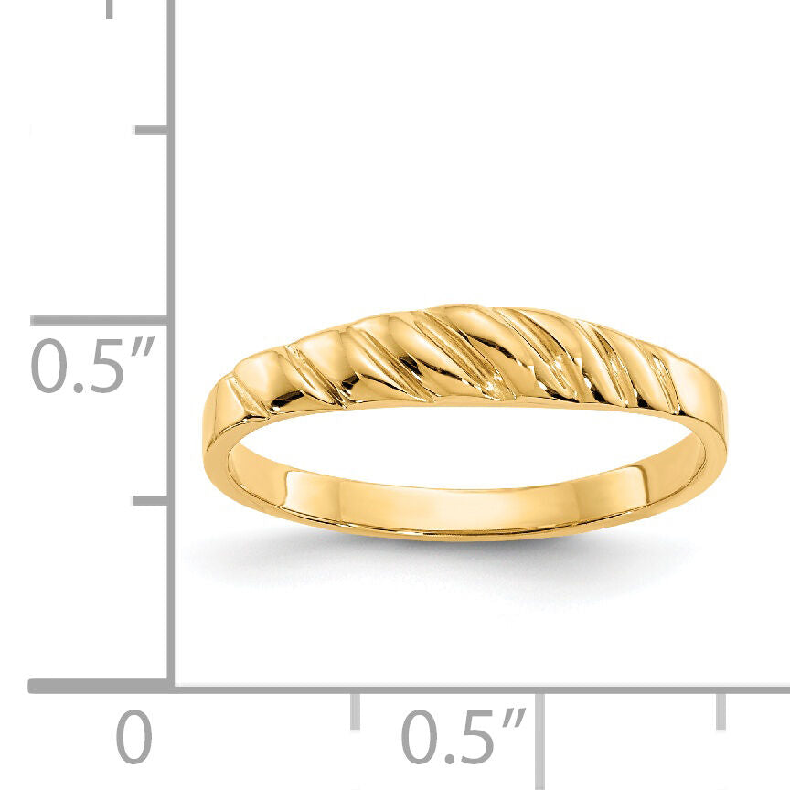 14K Polished Valley Dome Ring-K4634