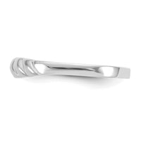14K White Gold Polished Valley Dome Ring-K4634W