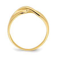14K Polished Single Twist Ring-K4647