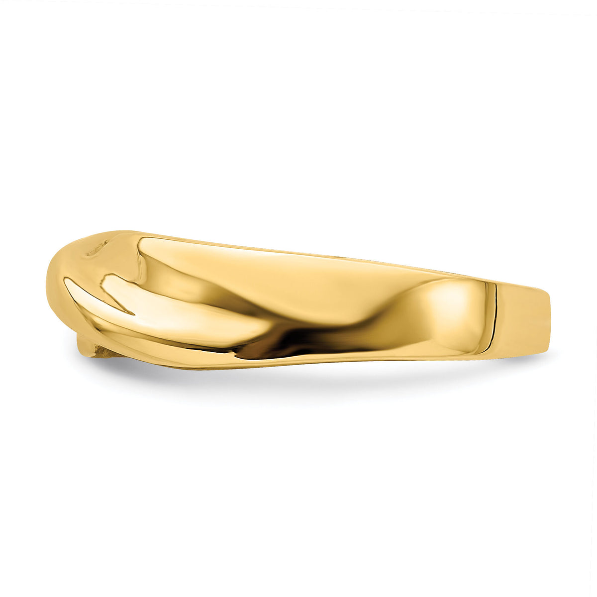 14K Polished Single Twist Ring-K4647