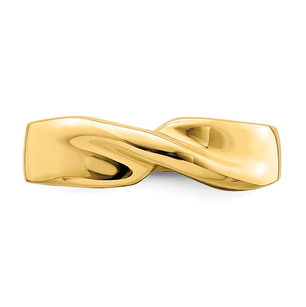 14K Polished Single Twist Ring-K4647