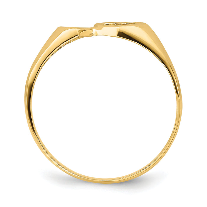 14K Double Heart Cut-Out Ring-K4650