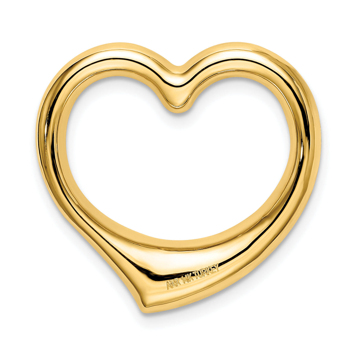 14K Polished Heart Chain Slide-K4663