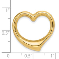 14K Polished Heart Chain Slide-K4663