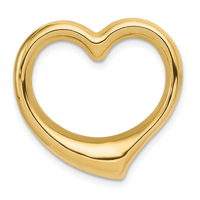 14K Polished Heart Chain Slide-K4663