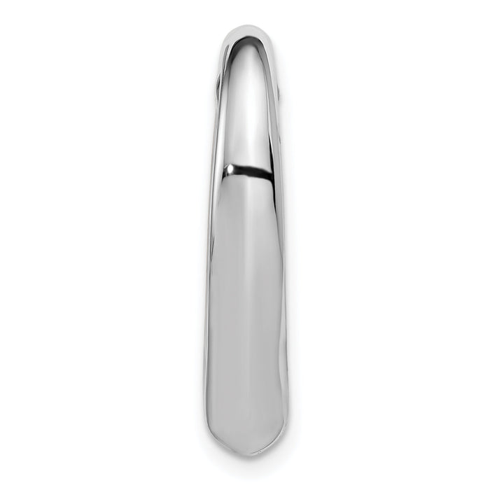 14k White Gold Heart Hollow Pendant Slide-K4666