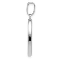 14k White Gold Polished Hollow Heart Pendant-K4669