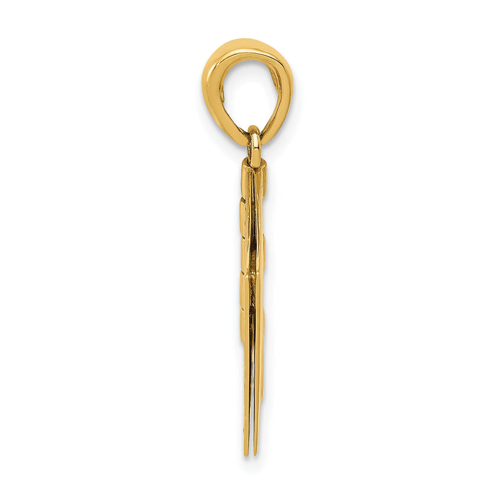 14K Two-tone 3D Enameled Moveable SWEETHEART Book Charm-K4681