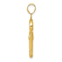 14K Polished 3-D Key Charm-K4698