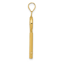 14K Polished 3-D Key Charm-K4701