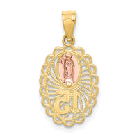 14k Two-tone 15 Guadalupe Pendant-K4715