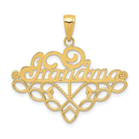 14k GRANDMA Birthstone Charm Holder Pendant-K4723