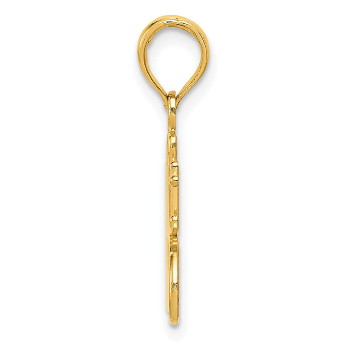 14k #1 GREAT GRANDMOTHER Charm-K4725
