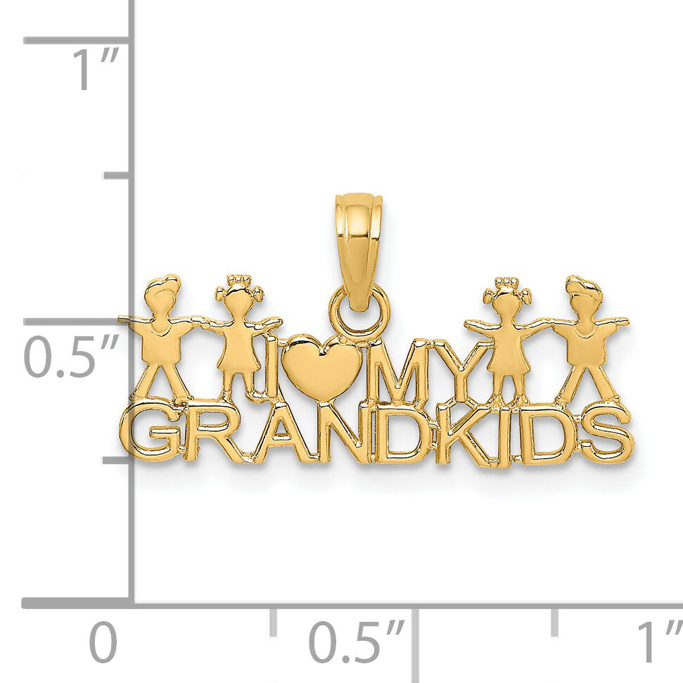 14k I LOVE MY GRANDKIDS Charm-K4726